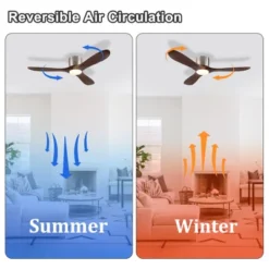 TOBILI 52-inch Ceiling Fan With Light,3 Light Walnut Wood Blades,Reversible For Living Room -Interior furniture GUEST 65e53919 62b9 4799 a076 6732f94295a5