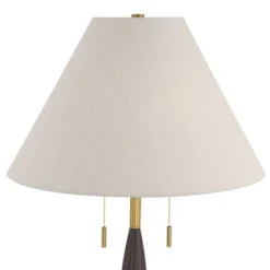 Possini Euro Design Carillo Modern 68" Tall Standing Floor Lamp Pull Chain Espresso Brown Gold Wood Living Room Bedroom House Reading Office -Interior furniture GUEST 65fab25a e54e 4e38 8810 ee11fe6b4a7e