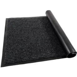 KAF Home Oversized Ribbed Door Mat | 24 X 36 Inches, Durable Indoor Outdoor Entry Way Rug | Perfect For Mud-Rooms, High Traffic Areas, Garages, Storefronts, And Everyday Home Use