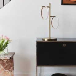 Brightech Saturn Modern Dimmable Removable Ring Light (Includes LED Light Bulb) Tree Desk Table Lamp Antiqued Brass -Interior furniture GUEST 67331d60 f1e0 49c0 a23d 023d9003abd5