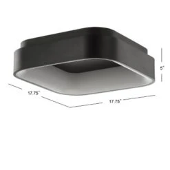 17.75" Metal Rafael Flush Mount (Includes Energy Efficient Light Bulb) Black - JONATHAN Y -Interior furniture GUEST 690a0c8d 1629 4de7 9503 4269e7abb534