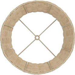 Springcrest 10" Top X 11 1/2" Bottom X 8" High X Lamp Shade Replacement Small Corset Drum Round Coastal Tropical Unbleached Rattan Harp Finial -Interior furniture GUEST 6a10bb09 dab2 4e79 aea0 36a35ebdbcce