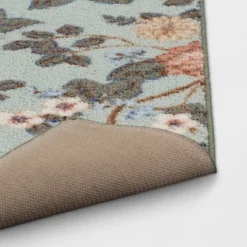 2'x3' Floral High Low Loop Accent Rug Green - Threshold™: Washable Entryway Throw, Indoor Skid-Resistant Rug -Interior furniture GUEST 6abb636b 69c5 400b a111 cf6f9c0ec17c