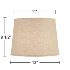 Springcrest Set Of 2 Drum Lamp Shades Burlap Linen Medium 11" Top X 13" Bottom X 9.5" High (Spider) -Interior furniture GUEST 6c628df9 07d7 42ea bf60 560927e99e64