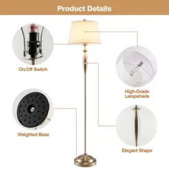 Tangkula Lamp Set 3-Piece Modern Home Living Room Bedroom Nickel Finish Lamps -Interior furniture GUEST 6cb75ebf 1000 4e20 8591 f0f757c2a8c2