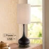 360 Lighting Modern Table Lamp With USB And AC Power Outlet Workstation Charging Base 24.5" High Espresso Bronze Droplet Living Room Desk Office -Interior furniture GUEST 6e6de1ad 47fd 4630 bd56 cd1a3b6a5ab8