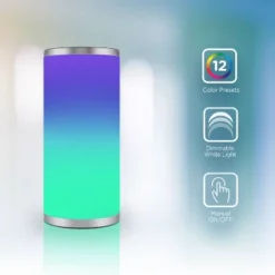 Seasons Color Fusion Lights Table Lamp Silver - Enbrighten: Touch-Controlled, USB Powered, Modern Decor -Interior furniture GUEST 6f0e403f e2c1 4816 8b19 b4d1c3b51b9f