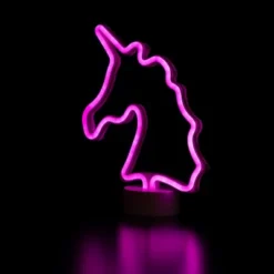 Northlight 11" Battery Operated Neon Style LED Unicorn Table Light - Pink -Interior furniture GUEST 6fc37116 f9ac 4ee0 80b7 5f5c3f3ef6fc