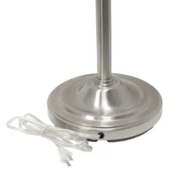 Torchiere Floor Lamp With 2 Reading Lights And Scalloped Glass Shades Metallic Silver - Lalia Home -Interior furniture GUEST 7057a6b8 ed3f 47bf bf93 128fa3c29269