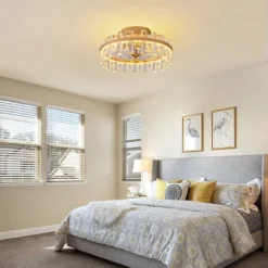 Ludomide 19" Modern Crystal Flush Mount Ceiling Fan With Lights And Remote, Luxury Gold Crystal Cage Low Profile Ceiling Fan For Bedroom 16 Ludomide 19" Modern Crystal Flush Mount Ceiling Fan With Lights And Remote, Luxury Gold Crystal Cage Low Profile Ceiling Fan For Bedroom -Interior furniture GUEST 7081a7f2 c6d4 4967 bb2f 69e8f5a459dd