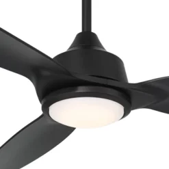 Casa Vieja 60" Revere Mid Century Modern Indoor Outdoor Ceiling Fan 3 Blade Customize LED Remote Control Matte Black Finish Bedroom Patio Damp Rated -Interior furniture GUEST 7213b7e7 5e2e 41cb a4bd c3368f471126