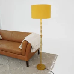 Modern Floor Lamp For Living Room, Tall Corner Lamp For Bedroom & Office Lighting, Floor Lamp Ochre And Gold 110-120V -Interior furniture GUEST 7350c602 b088 40ff 9a66 f2f5ad9de11a
