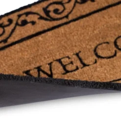 BirdRock Home Welcome Coir Doormat With Scroll Border - 18 X 30" -Interior furniture GUEST 73818839 4b46 4687 91cc 3f77f81ade85