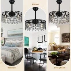 Bella Depot 19" Black Caged Ceiling Fan Light -Interior furniture GUEST 74a208af 3760 43ee 885e 4ada87c593ed