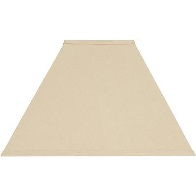 Springcrest Set Of 2 Square Lamp Shades Neutral Beige Medium 6" Top X 16" Bottom X 10" High Spider Replacement Harp Finial Fitting 5 Springcrest Set Of 2 Square Lamp Shades Neutral Beige Medium 6" Top X 16" Bottom X 10" High Spider Replacement Harp Finial Fitting - Image 3