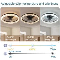 TOBILI 23" Bedroom Fan Light With Dimmable,5 Blades,Reversible LED Light -Interior furniture GUEST 796e6190 cacd 4147 9b83 2c055cc49f45