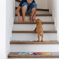 World Rug Gallery Modern Abstract Non-Slip Stair Treads -Interior furniture GUEST 79961b7a 44a9 4ded 8c13 11dc9f8e5b33