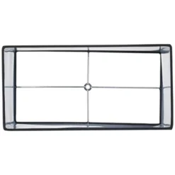 Springcrest Black Medium Rectangular Hardback Lamp Shade 16" Wide X 8" Deep X 10" High (Spider) Replacement With Harp And Finial -Interior furniture GUEST 79fbd383 62f9 4207 bd16 d6ec22f86f42