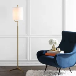 Ezekiel Floor Lamp - FLL4063 - Brass - Safavieh -Interior furniture GUEST 7a2b9e58 940e 4dd0 8dce 54cd9e6811c8