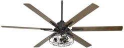 60" Casa Vieja Industrial Indoor Ceiling Fan With LED 3-Light Remote Control Matte Black Brown Blades For Bedroom Living Room Home -Interior furniture GUEST 7ac1d88c 207d 43de 92f4 a3e79bb32ee4