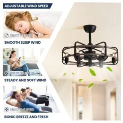 Ludomide Vintage 25" Black Caged Chandelier Ceiling Fan With Lights And Remote For Bedroom 19 Ludomide Vintage 25" Black Caged Chandelier Ceiling Fan With Lights And Remote For Bedroom -Interior furniture GUEST 7b8a4fac de1d 4efd af05 81b4ab278f5f