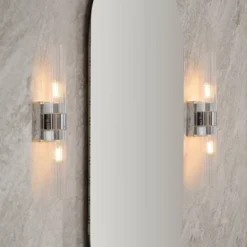 Globe Electric 18" 2-Light Vanity Light With Ribbed Glass Shades -Interior furniture GUEST 7c6c37ba 6bb8 4da2 b0b5 505e6ed3dcf7