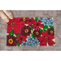 1'4" X 2'4" Forget Me Nots Blooms Indoor/Outdoor Coir Doormat - Entryways -Interior furniture GUEST 7d14ffd4 f831 46b6 a684 380efabfb6c0