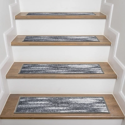 World Rug Gallery Distressed Abstract Non-Slip Stair Treads 7 World Rug Gallery Distressed Abstract Non-Slip Stair Treads - Image 5