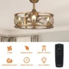 Parrot Uncle 22" Modern Brass Gold Crystal Caged Ceiling Fan Fandelier -Interior furniture GUEST 7da5372b e4f5 4eed aca5 29ae28ce4c5a