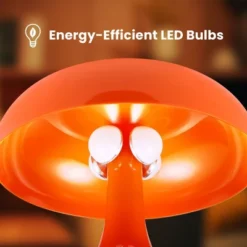 HOM Mushroom Lamp - Dimmable Desk Lamp With Adjustable Brightness Levels, Tones, And Preset Options - Switch Light Modes With Remote Control (Orange) -Interior furniture GUEST 7f1e2a22 7faa 4d91 b15c 181172bfa0c4