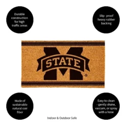 Evergreen Mississippi State University Logo Turf Mat, Brown- 28 X 16 Inches Indoor Outdoor Doormat -Interior furniture GUEST 80a816b7 89ee 4510 a6eb e97f1bfbb2ff