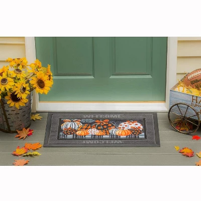 Evergreen Elegant Pattern Pumpkins Set Of 2 Garden Flag And Sassafras Doormat Bundle Set 3 Evergreen Elegant Pattern Pumpkins Set Of 2 Garden Flag And Sassafras Doormat Bundle Set