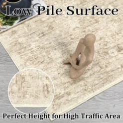 10x13 Washable Rug Large Area Rug For Living Room Soft Non-Slip Backing Stain Resistant & Low Pile Vintage Floral Floor Carpet -Interior furniture GUEST 8172c5e3 88ae 4fe3 bd5c bfeee089d117