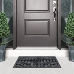 1'6"x2'6" Woven Rubber All Seasons Scraper Rug Black - Apache Mills -Interior furniture GUEST 8263d089 5a53 435f aaec f3e88c9d07a9