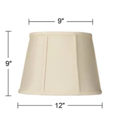 Springcrest Set Of 2 Oval Lamp Shades Cream Small 9" Wide X 6.5" Deep At Top 12" Wide X 8" Deep At Bottom 9" High Spider Harp Finial -Interior furniture GUEST 82cd5215 045c 4b5d ae7e 44113abb9e18