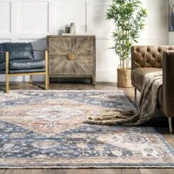 NuLOOM Addison Transitional Faded Medallion Fringe Area Rug -Interior furniture GUEST 82db0147 abdf 4c08 b841 9ca8f2496cd5