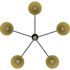 5-Light Grove Isle Chandelier Matte Black - Hunter Fan -Interior furniture GUEST 836af35d a947 48d2 9518 114a0a3d20c0