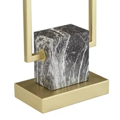 360 Lighting Carl 24 3/4" High Modern Table Lamps Set Of 2 Gold Finish Metal Living Room Bedroom Bedside Nightstand House Kitchen Entryway Black Shade -Interior furniture GUEST 84a26240 d61d 4599 bca2 2222d5204255