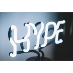 Amped Co 9.6" X 8.3" HYPE Real Neon Light Novelty Desk Lamp, White -Interior furniture GUEST 84f50c24 cc03 4f8e b87a e20f94aa6467