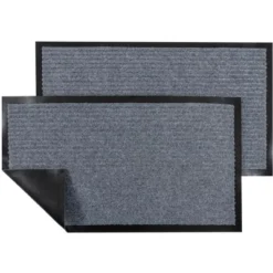 KAF Home Set Of 2 Ribbed Door Mat | 17 X 30 Inches, Durable Indoor Outdoor Entry Way Rug | Perfect For Mud-Rooms, High Traffic Areas, Garages, Storefronts, And Everyday Home Use -Interior furniture GUEST 8514d656 b2af 4cc4 8a34 ea082135a9a3