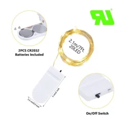 Itopfox 24 Pack Fairy Lights 20 LED Mini String Lights Waterproof Silver Wire For Vases Mason Jars DIY Crafts Plants Table Centerpieces Wedding Decor -Interior furniture GUEST 86c3f712 2608 46b5 9f34 14b54f9cde5a