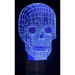 Link 3D Skull Lighting Laser Cut Precision Multi Colored LED Night Light Lamp - Great For Bedrooms, Dorms, Dens, Offices And More!