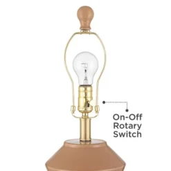 360 Lighting Tatum 22 1/4" High Small Geometric Mid Century Modern Accent Table Lamp Red Clay Glaze Finish Ceramic Single Living Room Bedroom -Interior furniture GUEST 8792e529 df2b 460f afba 4a3920e5a8ce