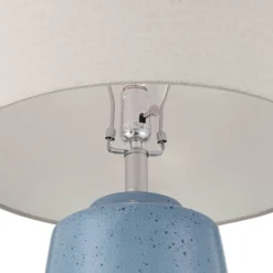 360 Lighting Aegean 28" Tall Coastal Modern Table Lamps Set Of 2 Blue White Finish Ceramic Beige Shade Living Room Bedroom Bedside Nightstand House -Interior furniture GUEST 879cc15d 3d1d 432b adc5 9f09cba1e902