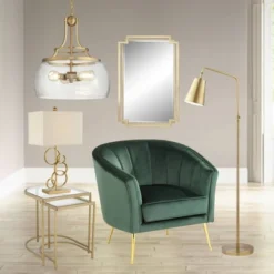 Franklin Iron Works Charleston Warm Brass Pendant Chandelier 16" Wide Modern LED Clear Seedy Glass 3-Light Fixture For Dining Room Home Kitchen Island -Interior furniture GUEST 87b5961a ad7e 43af 99db 945968d0063d