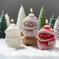 3.25"H Sullivans Jolly Snowman Candle Trio; Multicolored -Interior furniture GUEST 87d8eeb5 7e13 4863 a5bf dd9b77099933