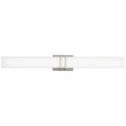 Possini Euro Design Exeter Modern Wall Light Brushed Nickel 36" Light Bar LED Fixture Silk Screened Glass Shade For Bedroom Bathroom Vanity Reading -Interior furniture GUEST 88317559 ff9c 4b97 a4cb 024243a3ef54