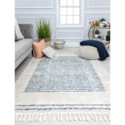 Rugs America Bennett BT35B Shag Stripe Area Rug -Interior furniture GUEST 886bb6c1 30a8 4014 a02b aadb4dcf4e69