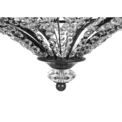 15.25" Glass And Metal Tiered Jeweled Semi Flush Mount Ceiling Light - River Of Goods -Interior furniture GUEST 891a59fa 9246 49bd 99a3 ae651bebe804