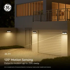 GE Outdoor Security Solar Powered Wall Light Fixture 5CCT -Interior furniture GUEST 8ada32e5 6d60 46a0 a11f f92f2e78705e